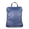 Kožený batoh/crossbody kabelka o obsahu cca. 7 l džínově modrý