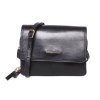Dvouoddílová luxusní dámská kožená crossbody kabelka Marta Ponti A10 černá