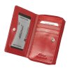 Tříoddílová kožená peněženka Albatross LW11 + RFID červená