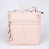 Malá světlerůžová kožená crossbody kabelka Vera Pelle no. 60