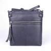 Malá tmavěmodrá kožená crossbody kabelka Vera Pelle no. 60