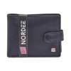 Kožená peněženka Nordee GW-11 s upínkou + RFID černá