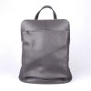Kožený batoh/crossbody kabelka o obsahu cca. 7 l tmavěšedý
