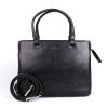 Elegantní luxusní kožená kabelka do ruky Gianni Conti 661 černá