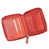 Malá kožená celozipová peněženka Pierre Cardin MK01 červená