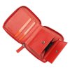 Malá kožená celozipová peněženka Pierre Cardin MK01 červená