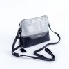Malá pevná crossbody kabelka David Jones 6751-1 šedo-stříbrná
