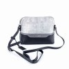 Malá pevná crossbody kabelka David Jones 6751-1 šedo-stříbrná