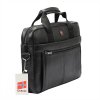 Pánská kožená business taška (aktovka) Nordee no. S137 tmavěhnědá na notebook