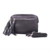 Malá kožená crossbody kabelka Vera Pelle no. 76 černá