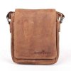 Malá pánská kožená crossbody taška GreenWood no. 1048 hnědá