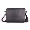 Středně velká kožená pánská crossbody taška GreenWood no. 113 černá