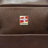 Pánská kožená business taška (aktovka) Nordee no. S133 hnědá na notebook