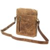 Středně velká kožená crossbody taška Always Wild 6-MH tmavěhnědá