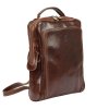 Velký pánský business kožený pevný batoh Florence 24, obsah cca. 7 tmavěhnědý