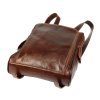 Velký pánský business kožený pevný batoh Florence 24, obsah cca. 7 tmavěhnědý