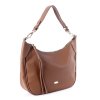 Středně velká moderní kabelka na rameno i crossbody David Jones CM6743 hnědo-šedá