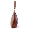 Středně velká moderní kabelka na rameno i crossbody David Jones CM6743 hnědá