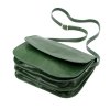 Lovecká středně velká kožená crossbody kabelka Florence no. 13 zelená