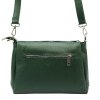 Tříoddílová malá/střední tmavězelená kožená crossbody kabelka Mia More no. 002