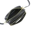 Dvouoddílová malá černá kožená crossbody kabelka Mia More no. 062