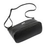 Malá tříoddílová černá kožená crossbody kabelka Mia More no. 013