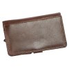 Dvouoddílová kožená peněženka Coveri no. 40 tmavěhnědá