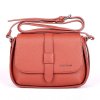 Malá pevná crossbody kabelka David Jones CM6871 cihlově hnědočervená