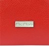 Tříoddílová malá/střední červená kožená crossbody kabelka Mia More no. 002