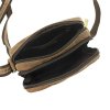 Dvouoddílová středně velká pánská kožená crossbody taška Nordee GM06 hnědá