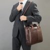 Pánská kožená business taška (aktovka) Gregorio no. 5031 hnědá na notebook
