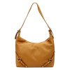 Středně velká kožená kabelka na rameno i crossbody Luka no. 006 hnědá