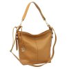 Střední/velká kožená kabelka na rameno i crossbody Gregorio 1714 hnědá