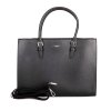 Velká elegantní pevná kabelka do ruky FLORA&CO F3677 černá na formát A4