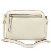 Značková malá kožená crossbody kabelka Pierre Cardin no. 48 béžová