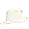 Značková malá kožená crossbody kabelka Pierre Cardin no. 48 bílá