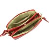 Tříoddílová malá tmavěmodrá kožená crossbody kabelka MiaMore no. 046