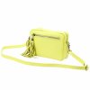 Malá kožená crossbody kabelka Vera Pelle no. 76 světležlutá