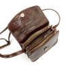 Malá lovecká kožená crossbody kabelka Florence no. 11 tmavěhnědá