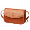 Malá lovecká kožená crossbody kabelka Florence no. 11 hnědá