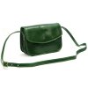 Malá lovecká kožená crossbody kabelka Florence no. 11 tmavězelená
