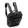 Pánský dvouoddílový business kožený batoh  Pierre Cardin, obsah cca. 8 l, černý