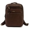 Pánský dvouoddílový business kožený batoh  Pierre Cardin, obsah cca. 8 l, tmavěhnědý