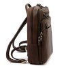Pánský dvouoddílový business kožený batoh  Pierre Cardin, obsah cca. 8 l, tmavěhnědý
