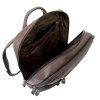 Pánský dvouoddílový business kožený batoh  Pierre Cardin, obsah cca. 8 l, tmavěhnědý
