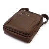 Pánský dvouoddílový business kožený batoh  Pierre Cardin, obsah cca. 8 l, tmavěhnědý