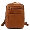 Pánský dvouoddílový business kožený batoh  Pierre Cardin, obsah cca. 8 l, hnědý