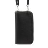 Malá kožená crossbody kabelka (pouzdro na mobil a peněženka) Gregorio 07 černá