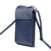Malá kožená crossbody kabelka (pouzdro na mobil a peněženka) Gregorio 07 modrá