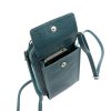 Malá kožená crossbody kabelka (pouzdro na mobil a peněženka) Gregorio 07 tmavětyrkysová